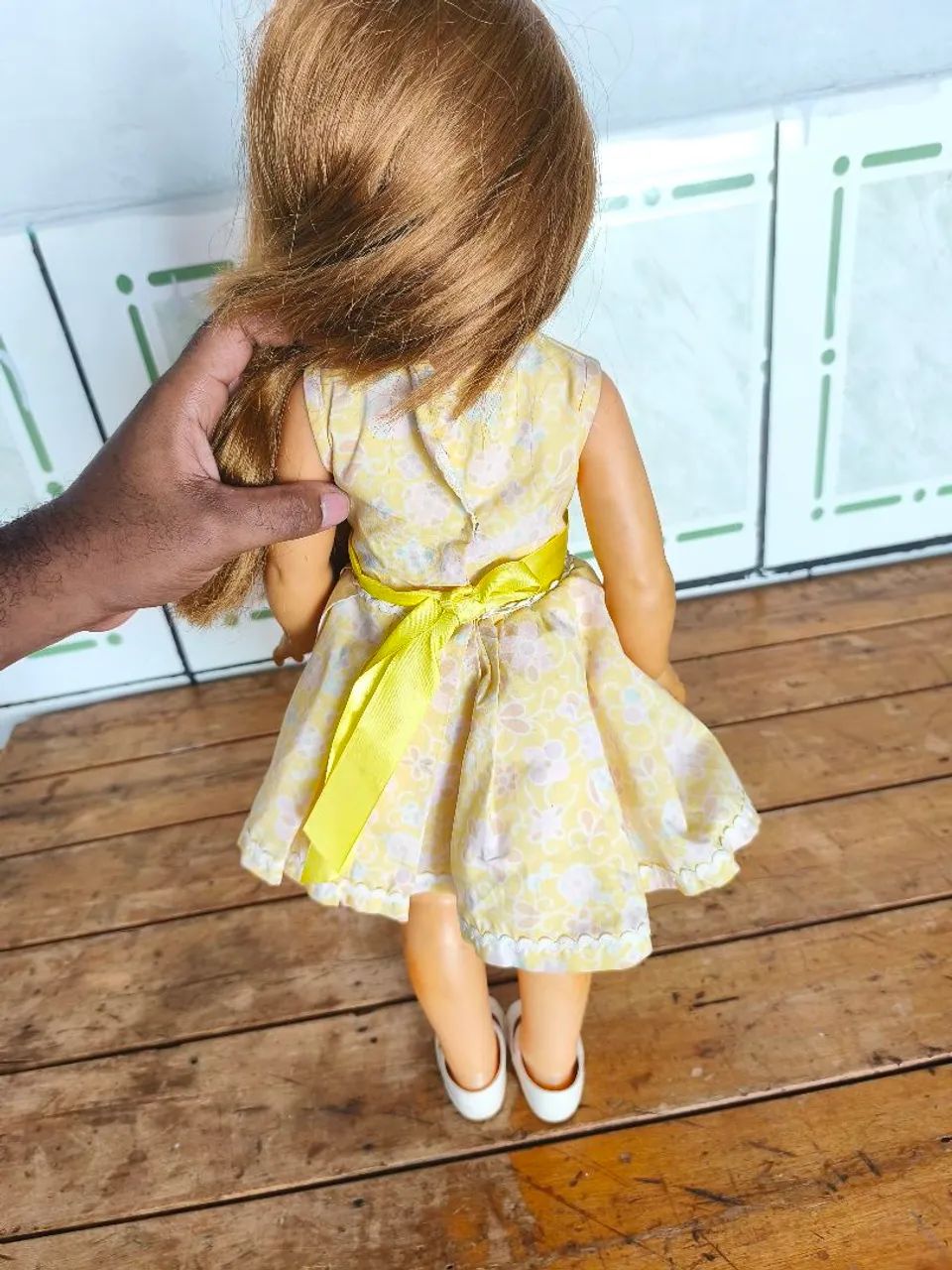 Boneca antiga Melindrosa olhos de flertar  - Foto 5