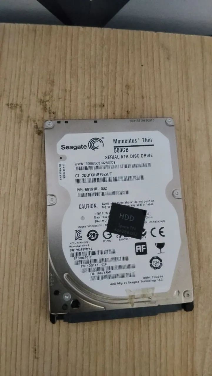HD notebook Seagate 500gb 