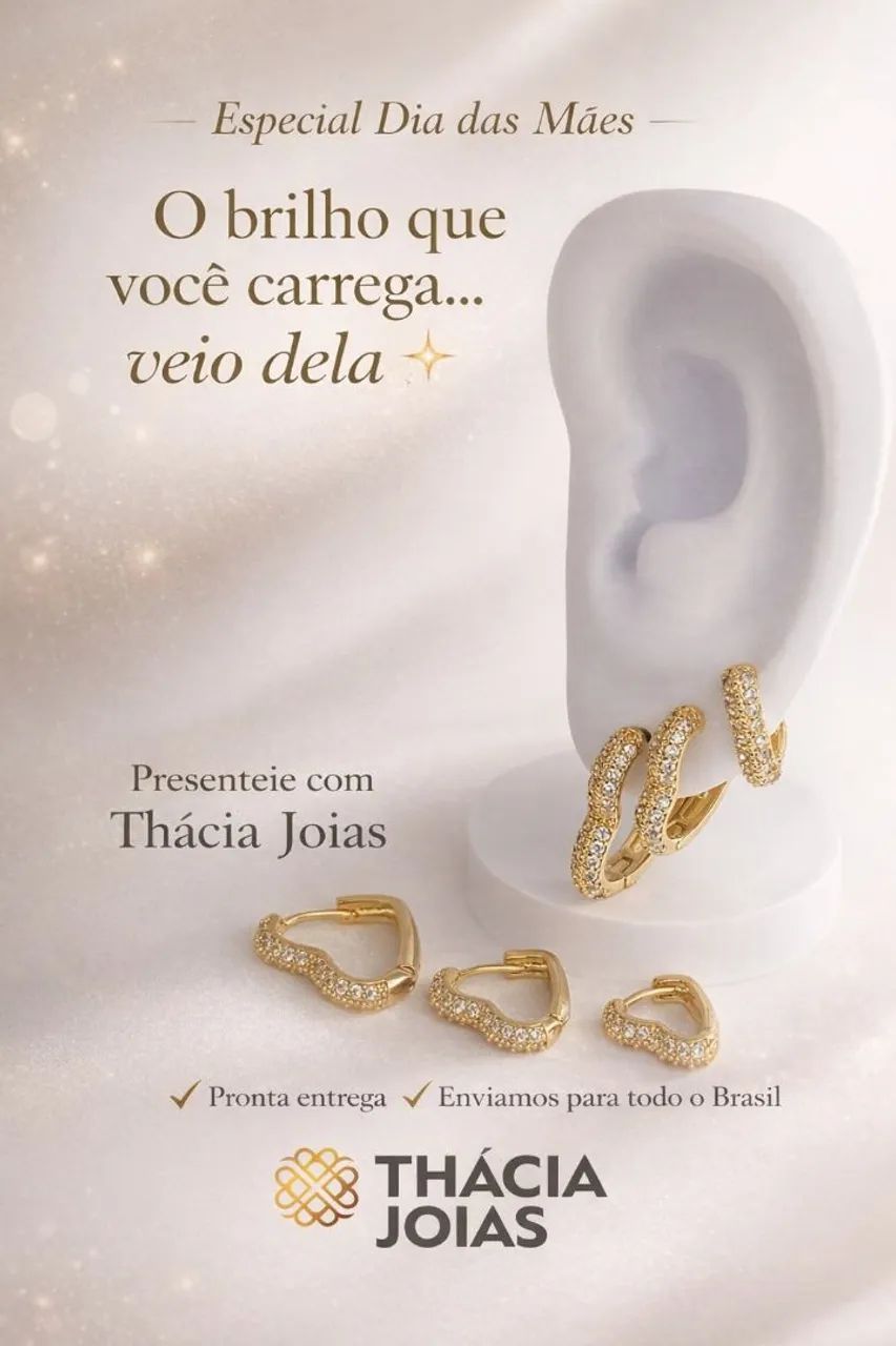 Mix argolas folheadas 