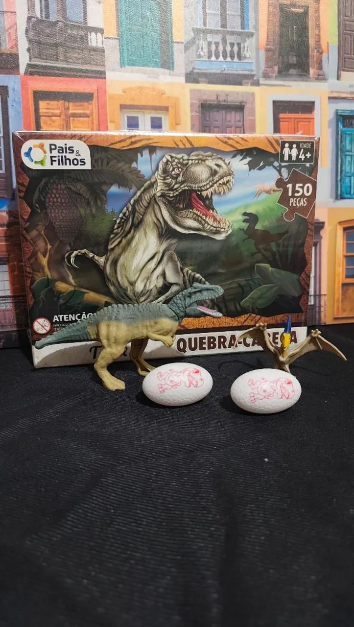 Kit Quebra-Cabeça 150 Peças + Dinossauros