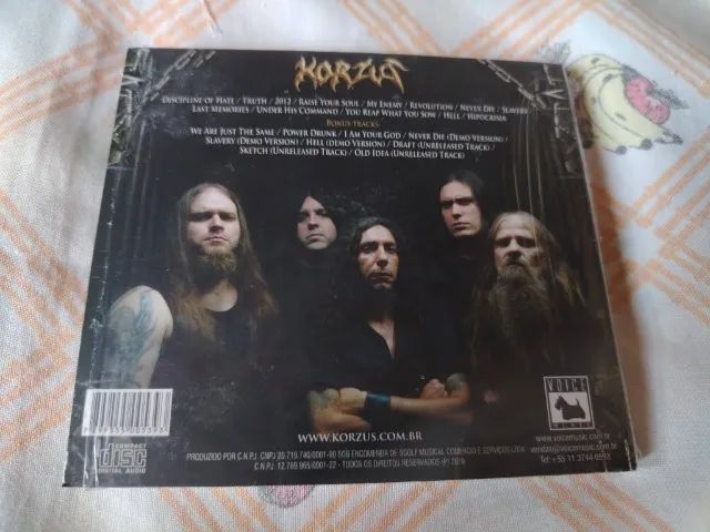 Korzus - Discipline Of Hate Cd Digipack Trash Rock Nacional - Foto 2