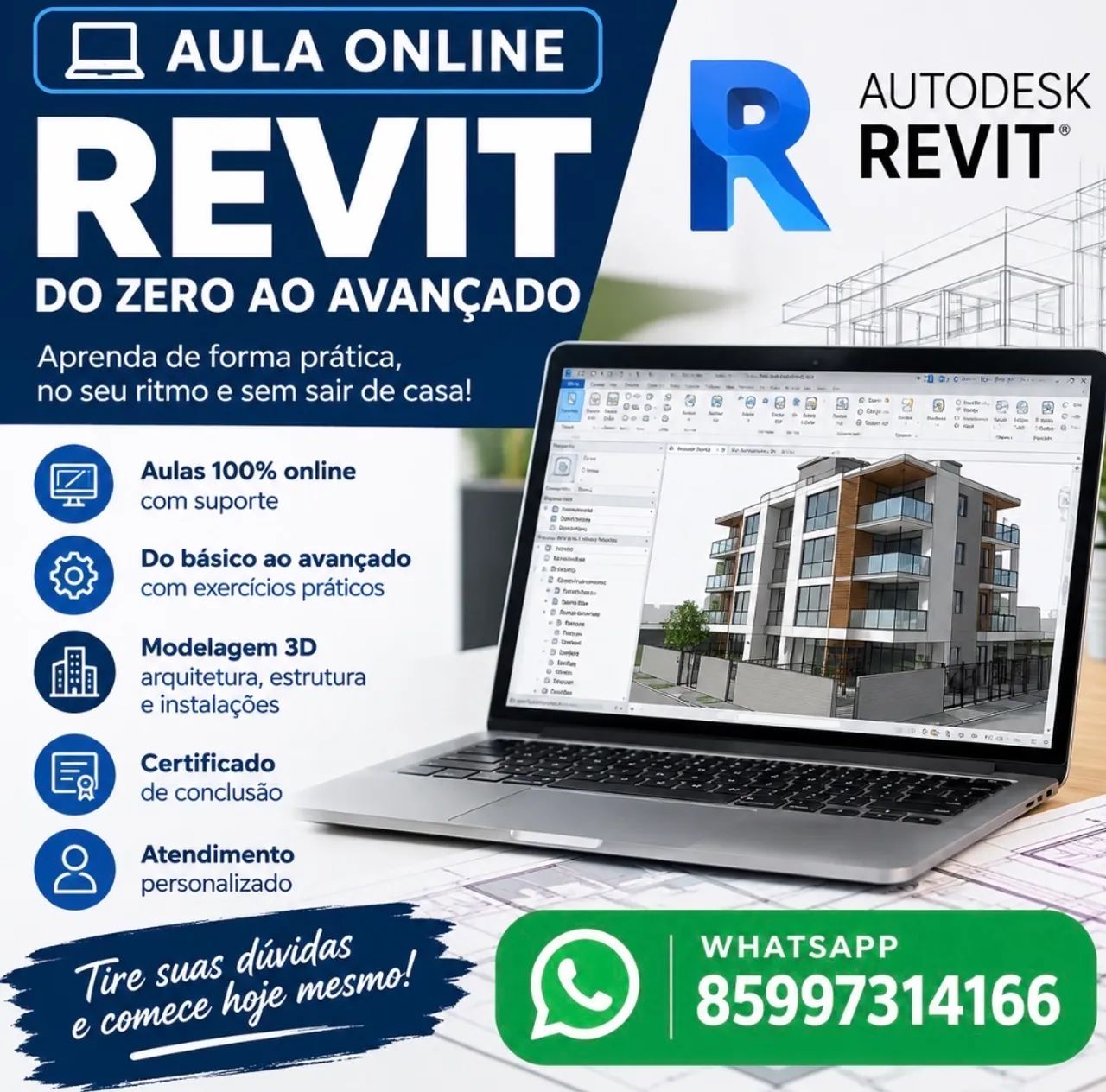Aula de revit para iniciante aula online