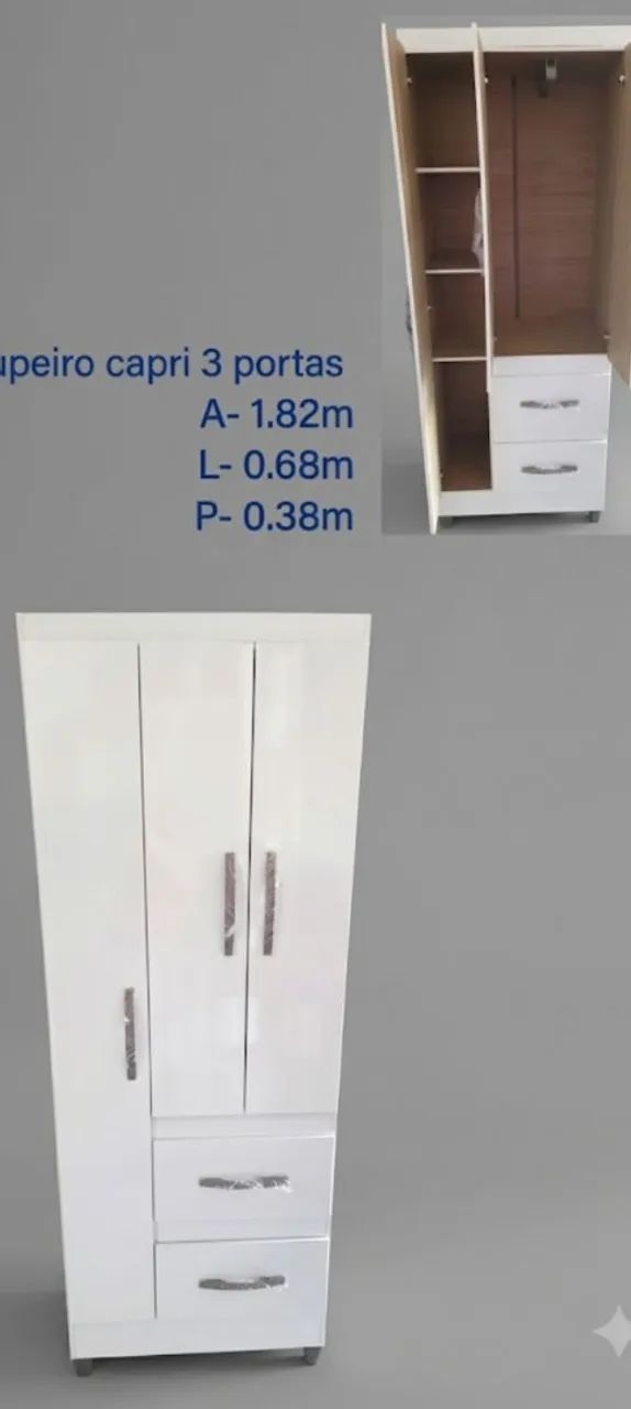 Guarda roupas solteiro com divisórias  - Foto 2