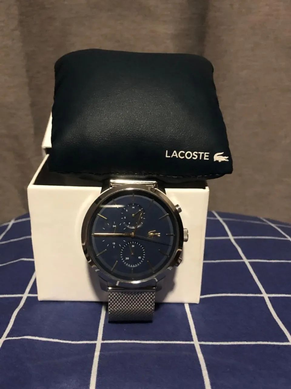 Relógio LACOSTE em Aço com Fundo Azul