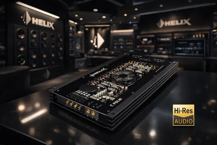 Amplificador HELIX Hi-end C Four Classe Ab 4x220watts Rms HI-RES Hi-Fi SQ