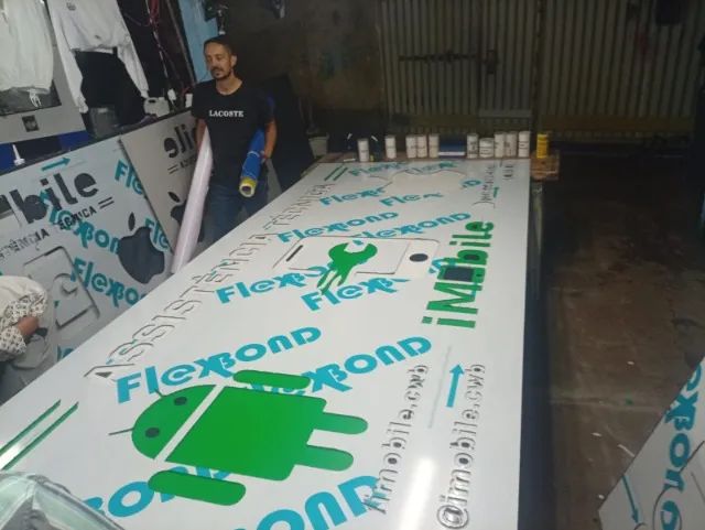 Painéis e Placas para sua loja e comércio - Fachadas em Lona e Acm - Comunicação Visual de - Foto 3