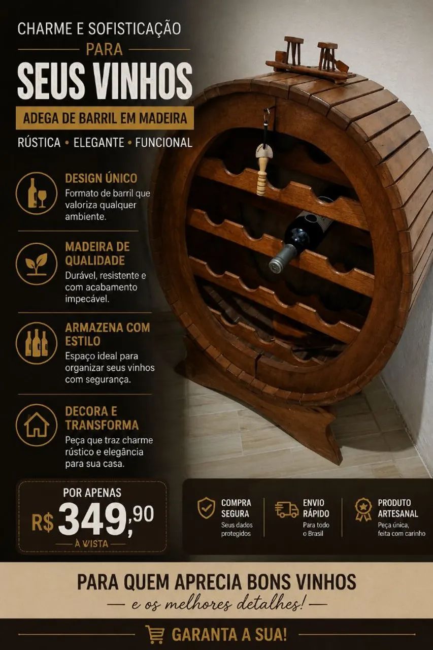 Adega de madeira 