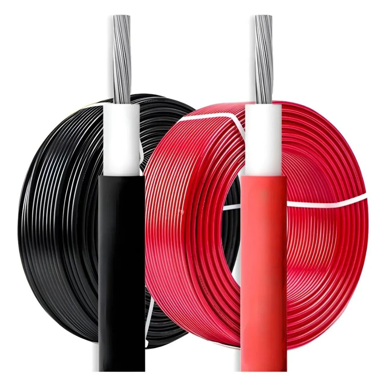 Cabo Solar 6mm vermelho e preto 