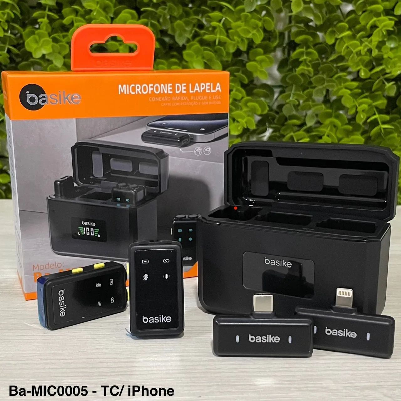 MICROFONE DE LAPELA DUPLO (COM CONECTOR USB-C E IPHONE INCLUSOS)