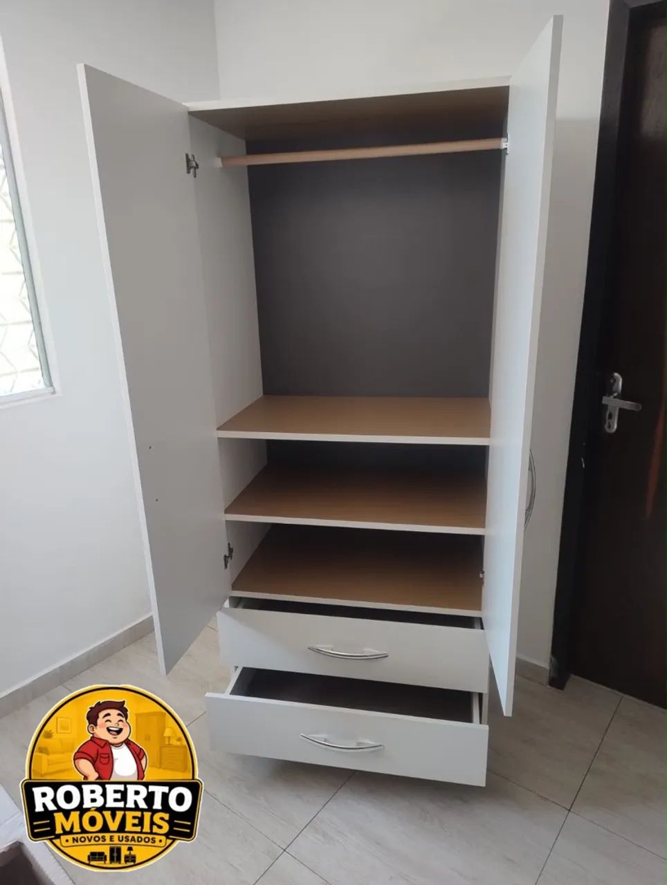 Guarda roupa solteiro 100% Mdf - Foto 4