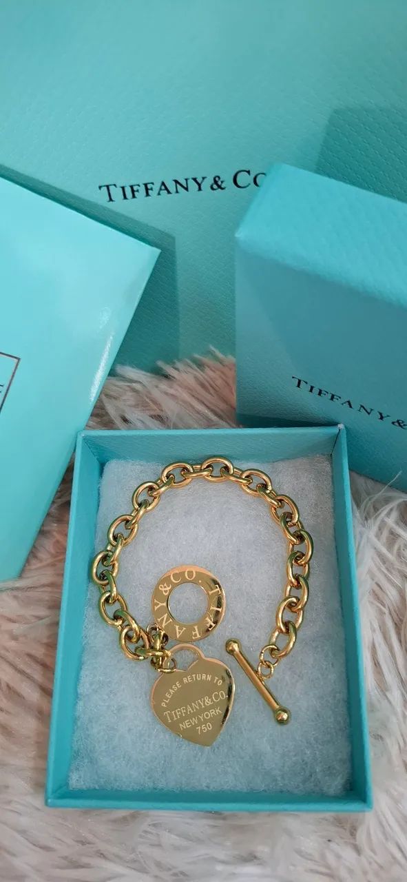 Pulseira Tiffany & Co. Dourada nova - Foto 2