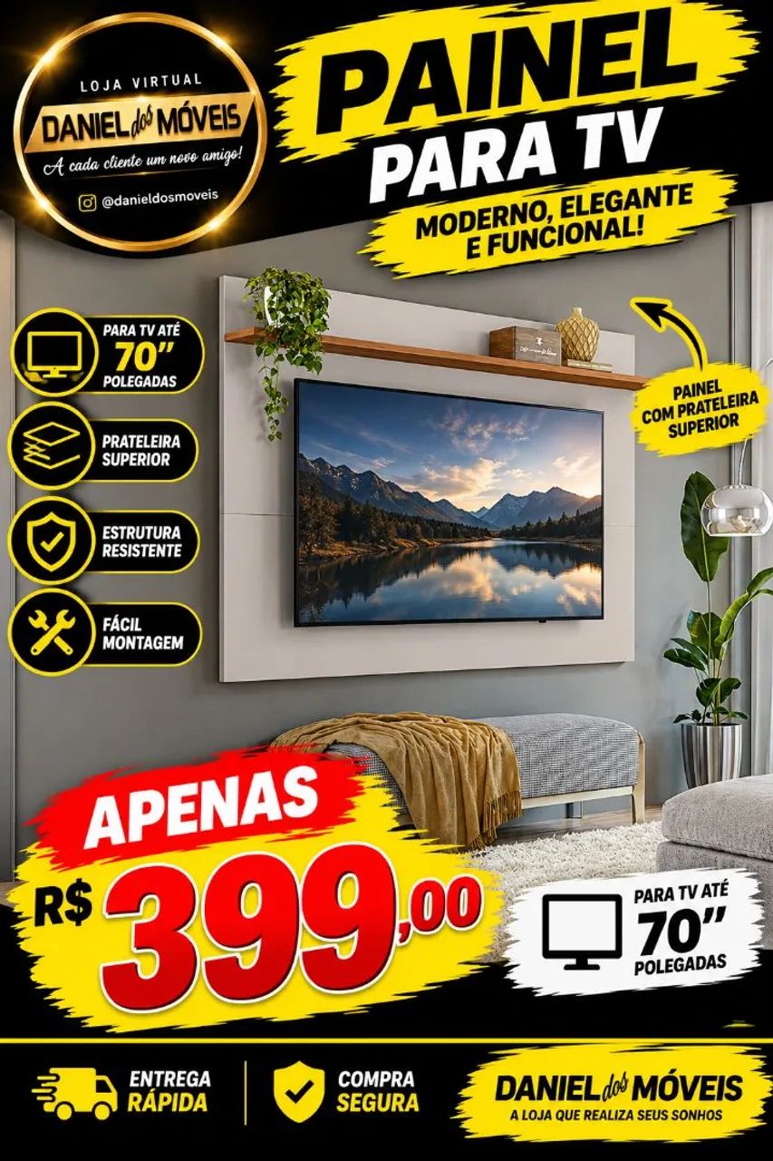 Painel para TV até 70 polegadas 