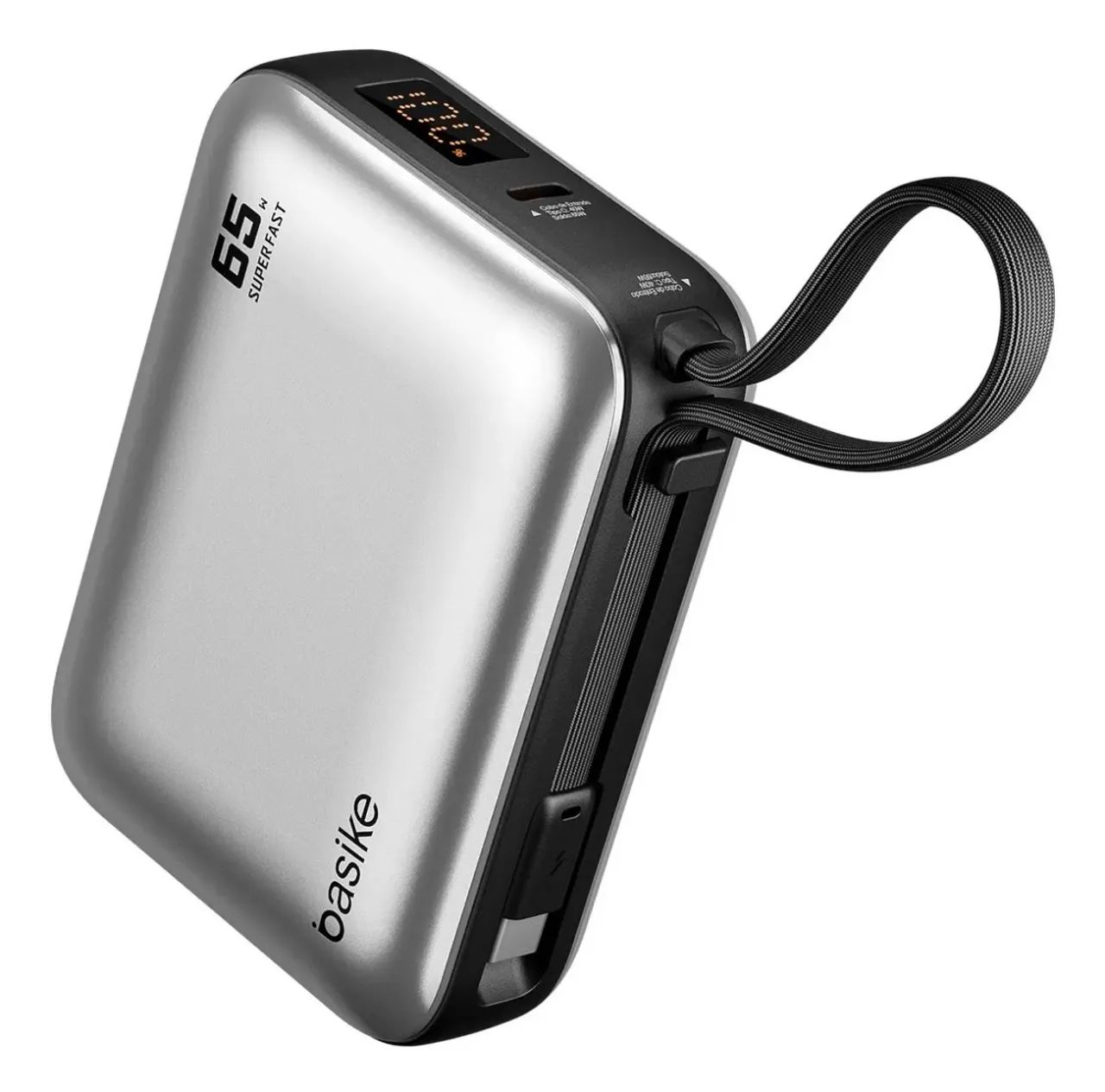 PowerBank Basike 20000mAh para Notebook e Celular com Cabo USB-C 65W