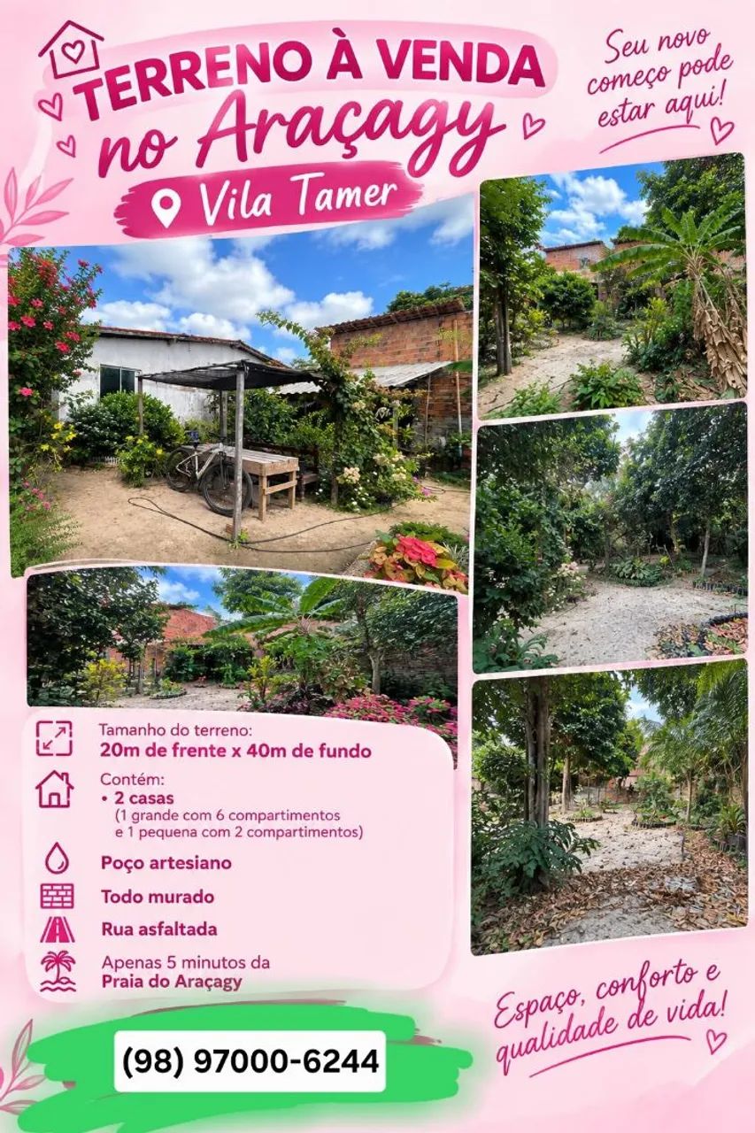 Sítio com duas casas a 5 minutos da praia do araçagy 