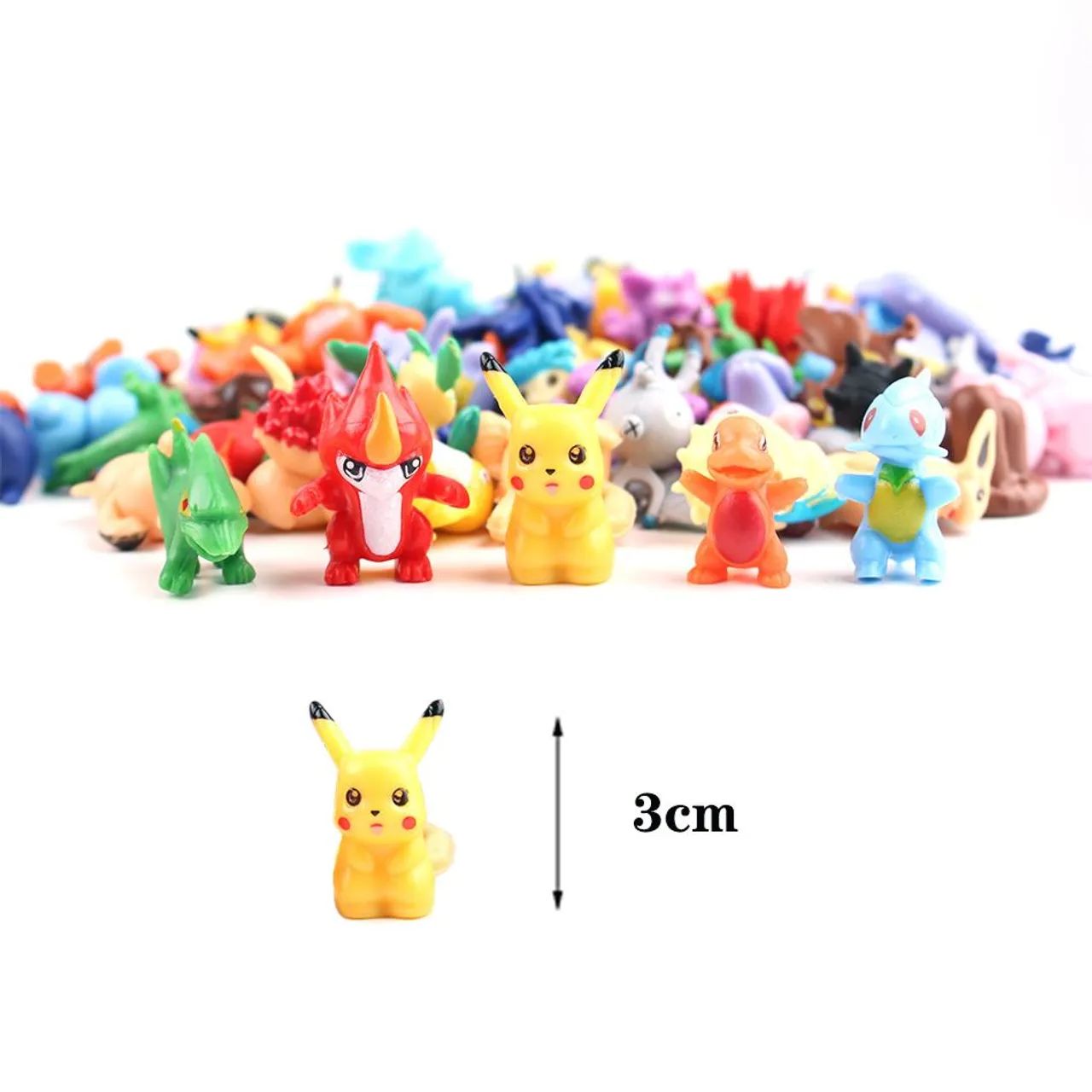 Kit 24 Bonecos Pokemon Pikachu Sortido Miniatura Action Figure 3cm - Foto 4