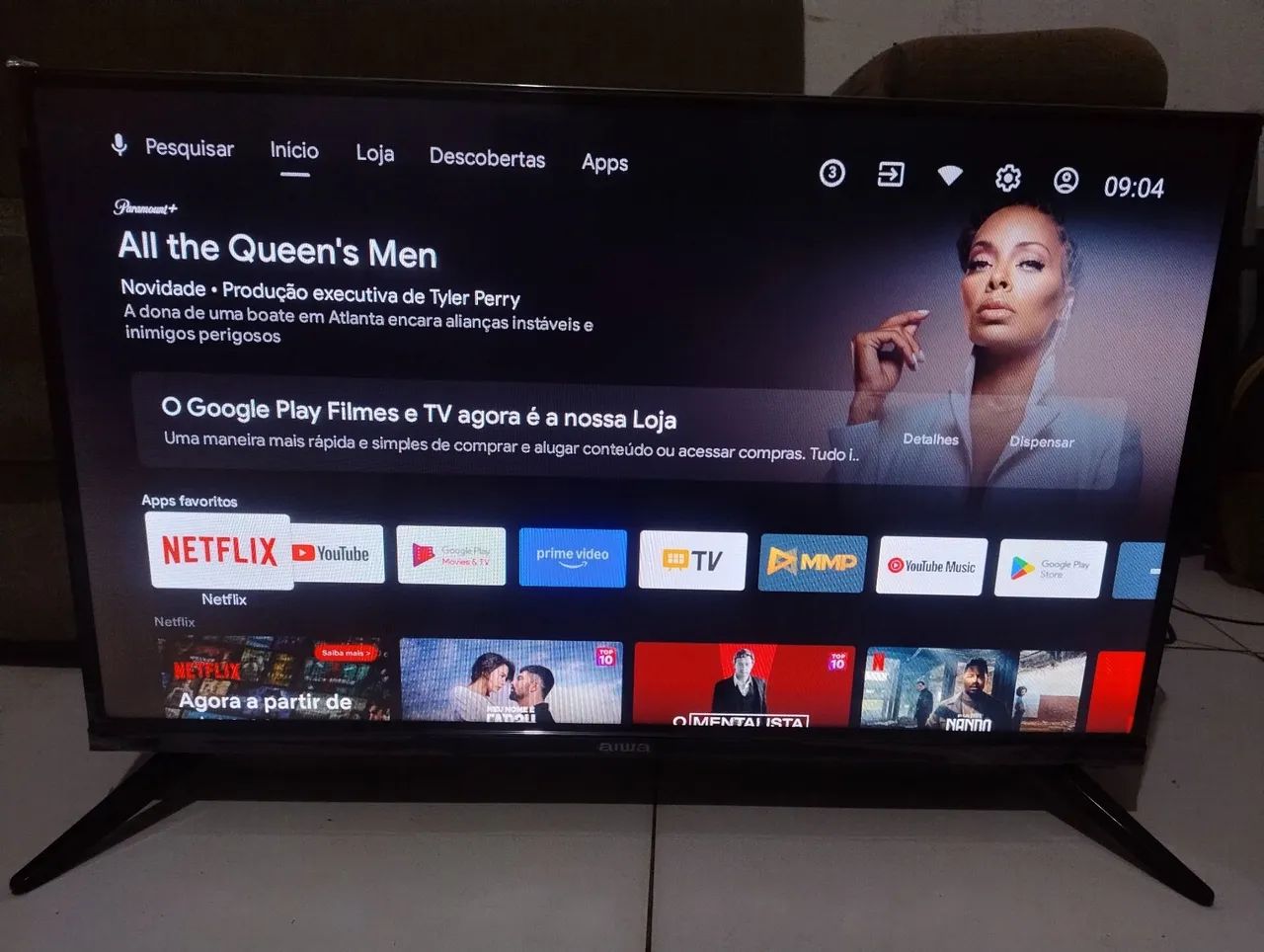 Tv Aiwa 32 polegadas smart borda infinita na garantia ainda completa  - Foto 4