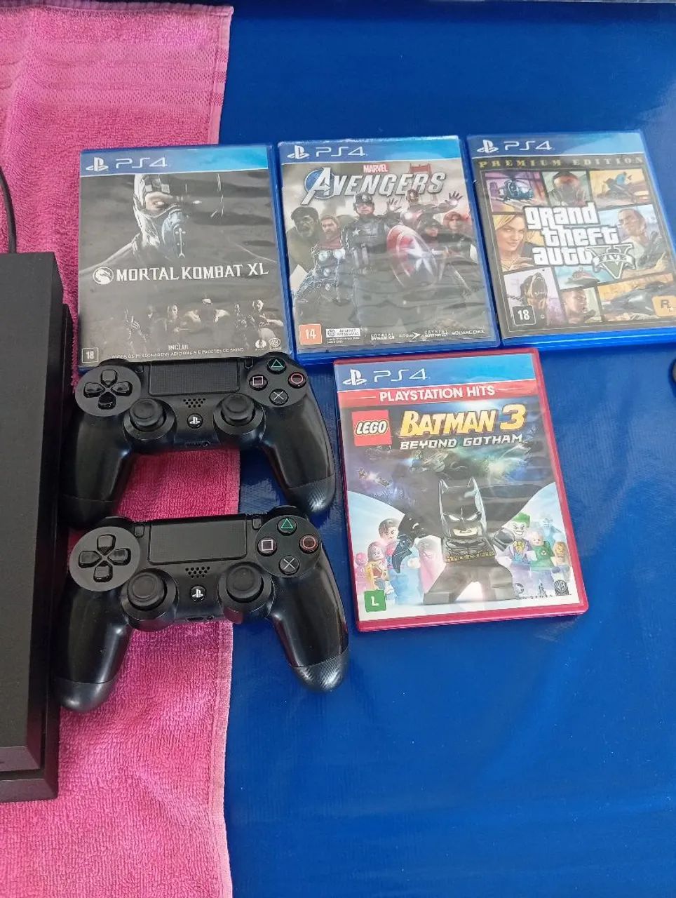 Playstation 4 fat com 9 jogos e dois controles  - Foto 3