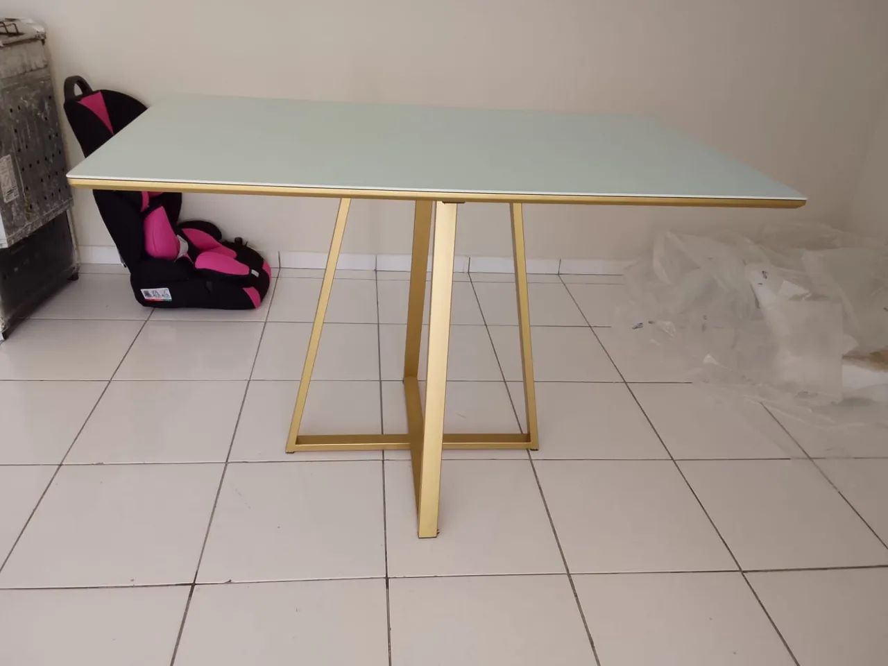 Mesa de jantar vidro 