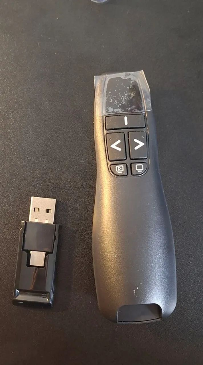 Apresentador de Slides Wireless Y018 com Laser e Receptor USB/Tipo-C - Foto 3