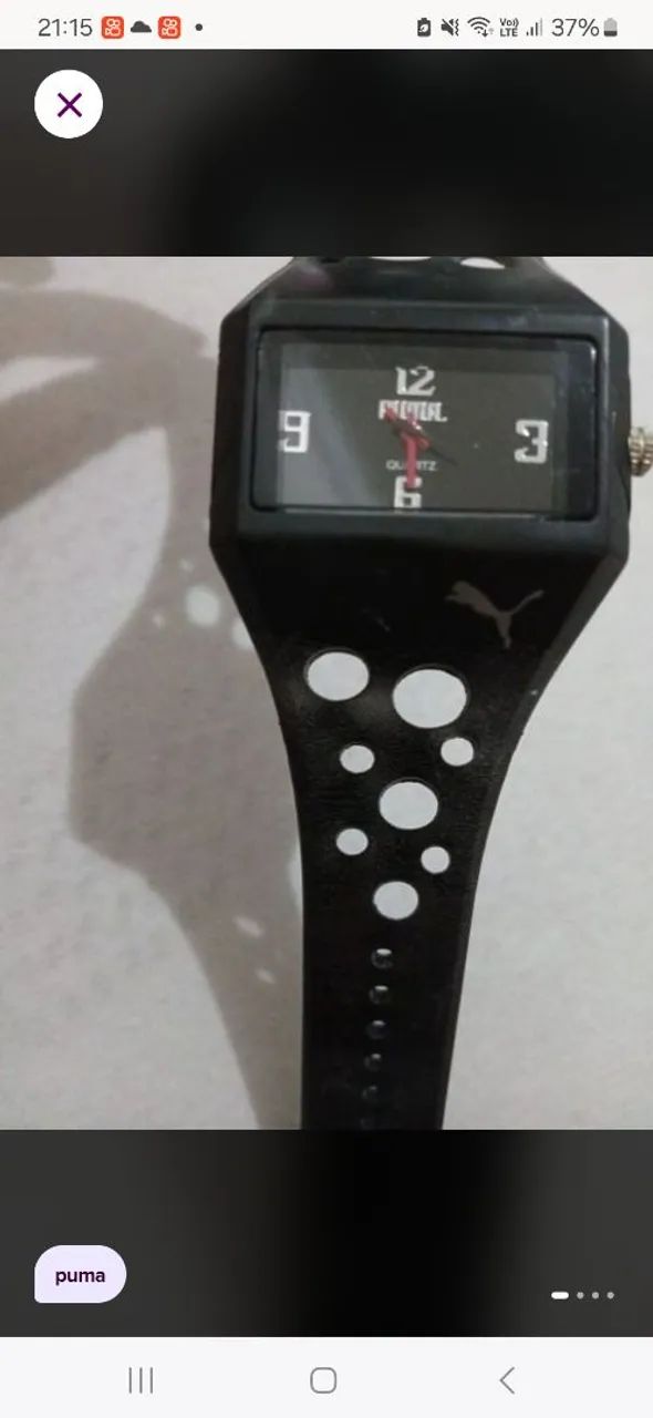 RELOGIO PUMA QUARTZ ESPORTIVO PRETO