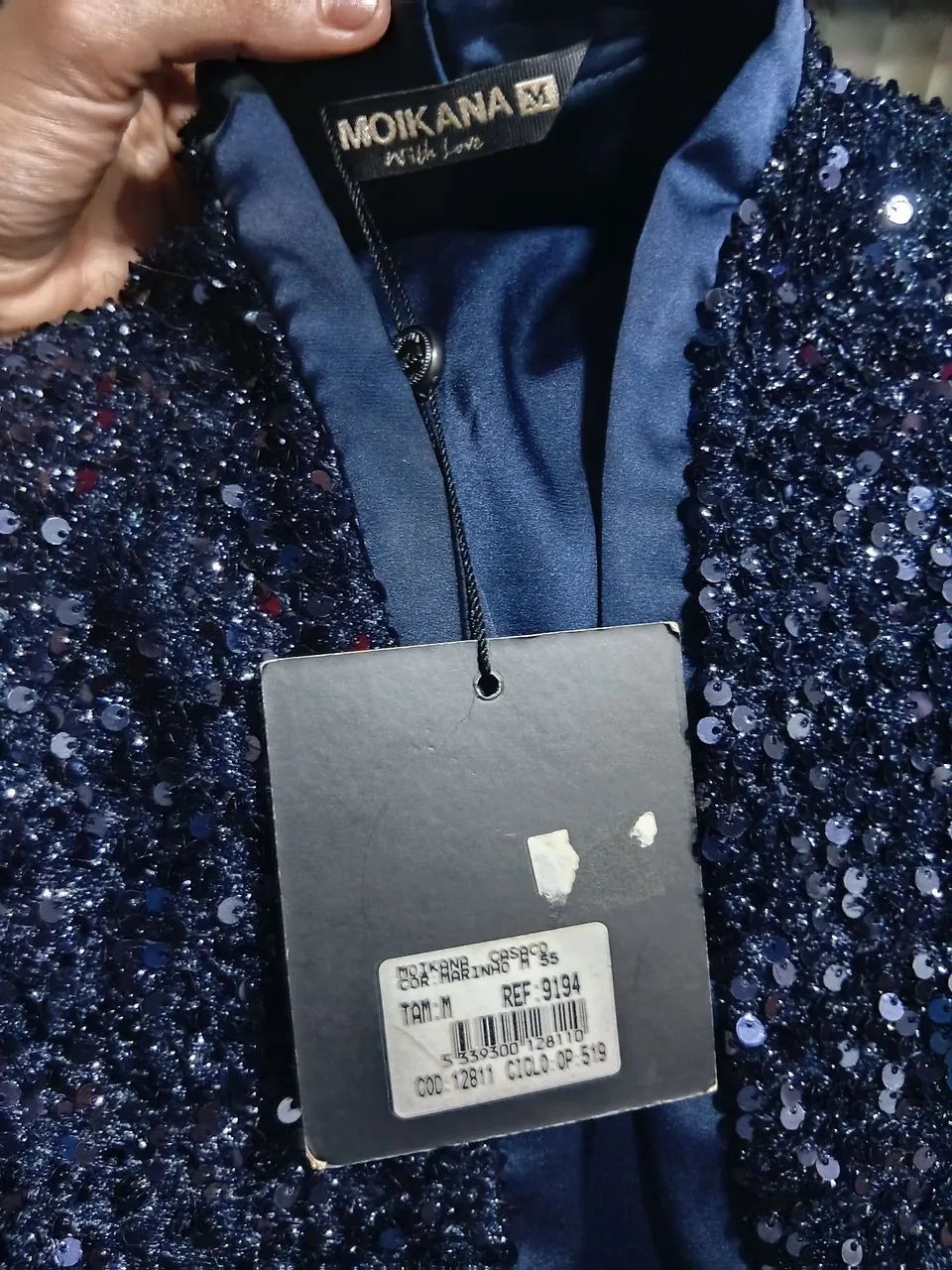  BLAZER MOIKANA AZUL-MARINHO COM PAETÊS  - Foto 3