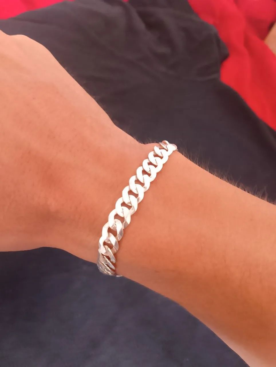 Pulseira de prata 925 8mm 22cm!! Aceito cartão.. - Foto 2