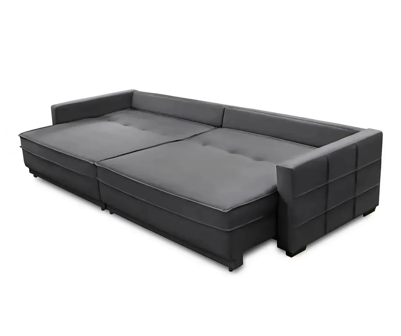 Sofá retrátil cinza - Foto 4