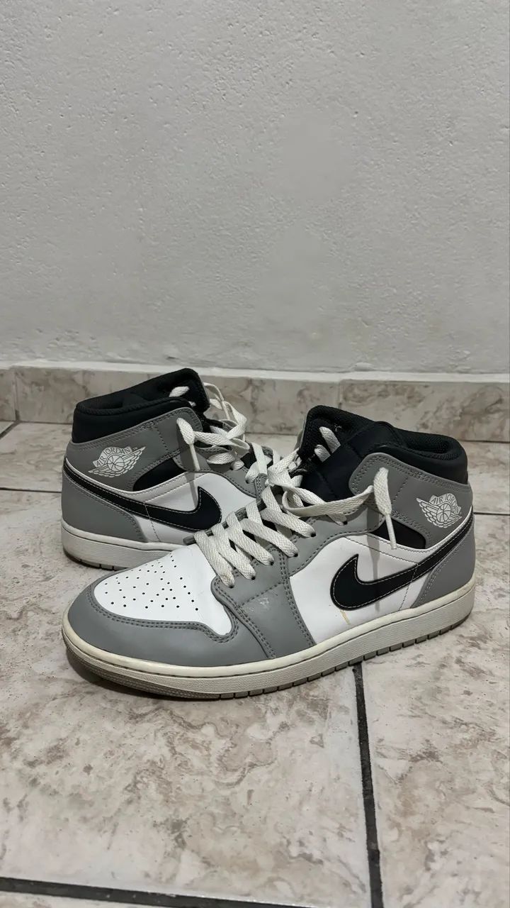 Air jordan 1 Mid light Smoke Grey - Foto 5
