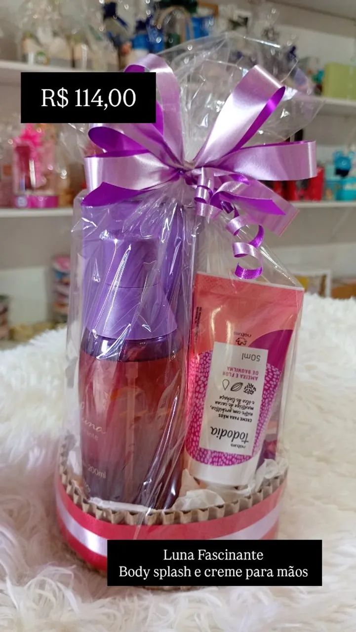 Presente Luna fascinante Body splash e creme de mãos 