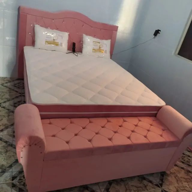 Colchão Massageador com Base Box e Cabeceira Majestic - Foto 3