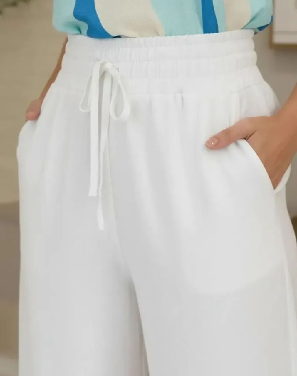Calça pantalona branca  - Foto 2