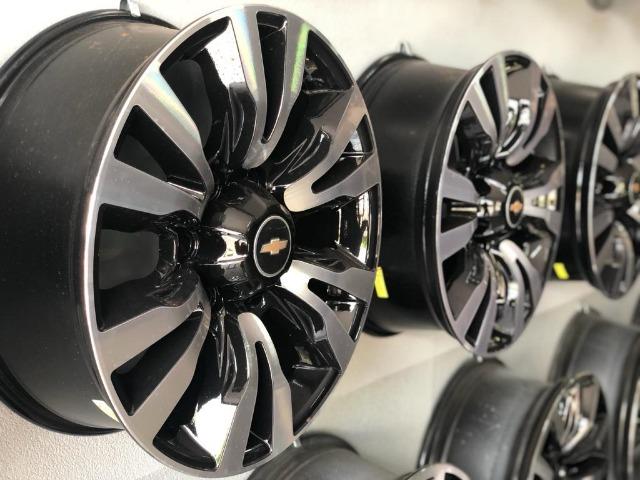 Rodas Aro 18 Original S10 LTZ Trailblazer Preta Diamantada - Foto 4