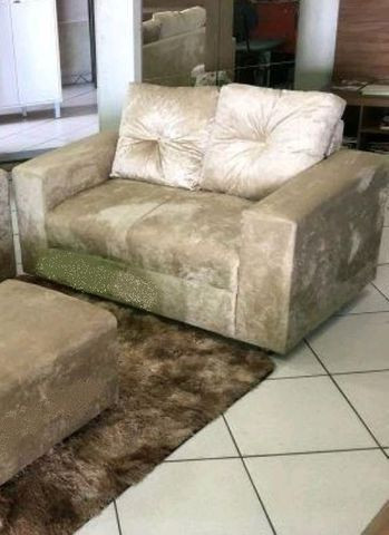 Sofá 2 Lugares com Almofadas Soltas Novo Promoção - Foto 5