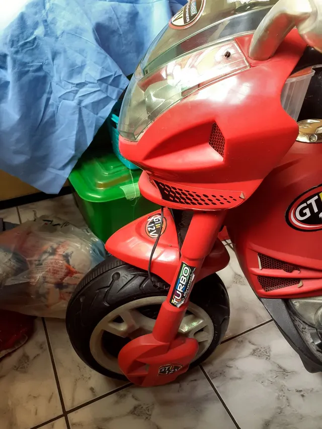 Moto Elétrica Infantil Super Moto GT2 Turbo Vermelha 12V - B