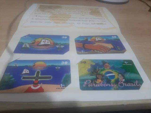 Série Brasil 500 anos Telemar  com Encarte - Raro - Foto 4