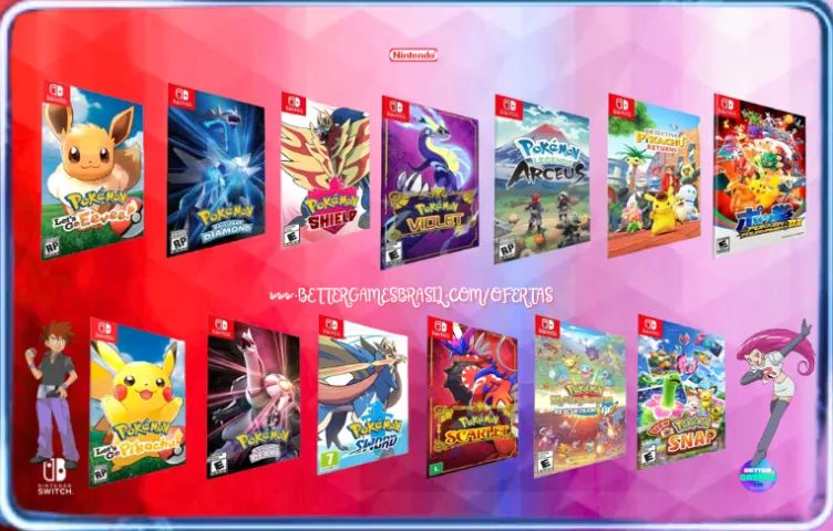 Pokemons Shields Pearl Scarlet Diamond Legends Arceus Nintendo Eevee Sword Pikachu Violet