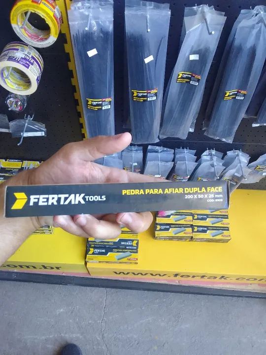 Pedra para afiar dupla face tamanho 8 ou 6 - Foto 2