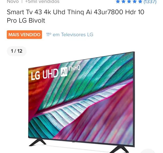 VENDO TV LG 4K - TVs - das Laranjeiras, Serra 1280502885