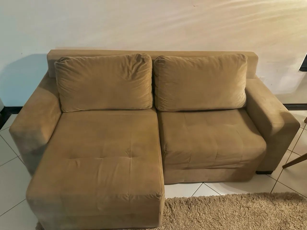 Sofa Poltrona retrátil em Veludo Marrom