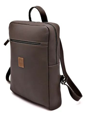 Mochila em couro 100% legítimo - super resistente, ideal para notebook até 15,6 - Foto 3