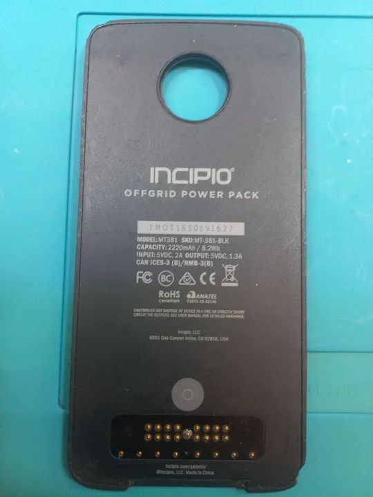 Bateria externa de moto z2 play (snap)