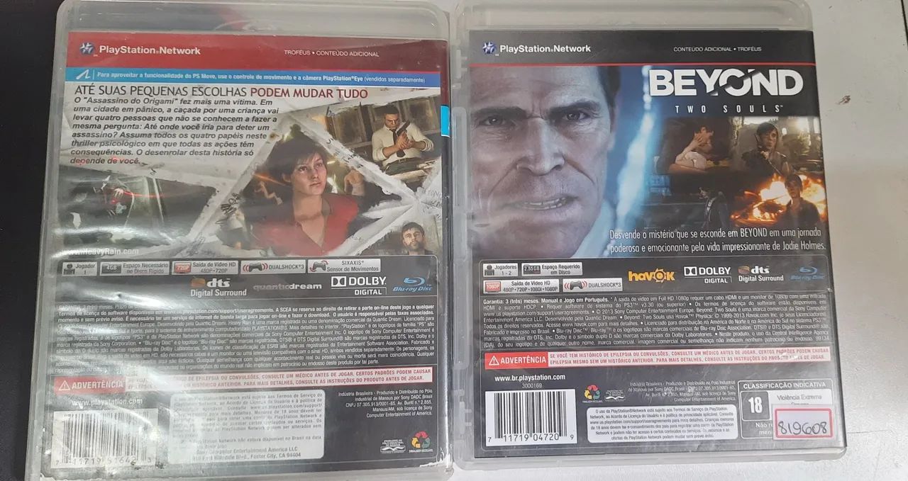 Heavy Rain e Beyond two souls ps3 fisca olx pay - Foto 2