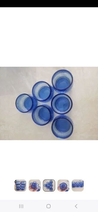 Potes de vidro para sobremesa Nadir, azul oceano  - Foto 3