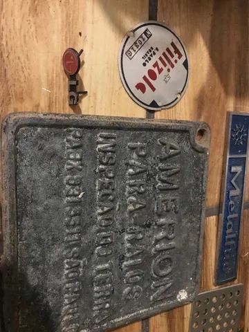 9 Placas e logos antigos metal frio - Foto 4