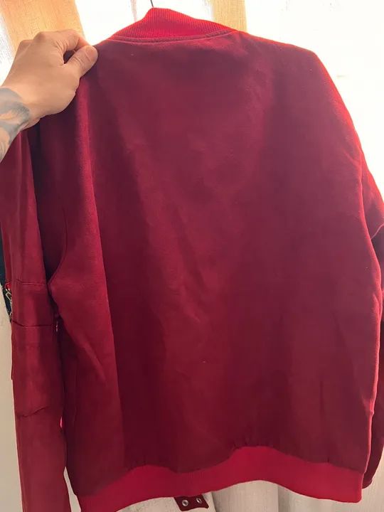 Jaqueta bomber Vinho / Vermelha - Foto 3