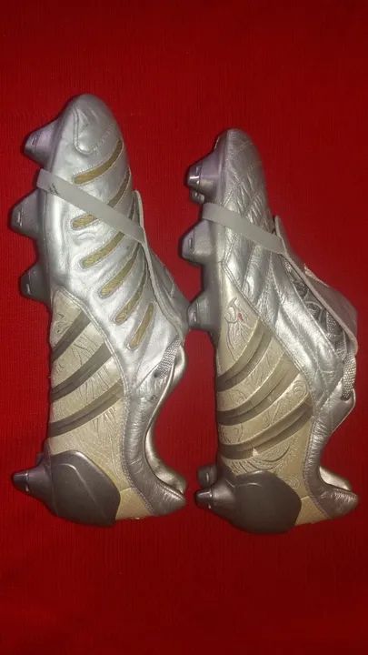 Chuteira adidas predator pulse david beckham silver dragon trx sg n41br - Foto 4