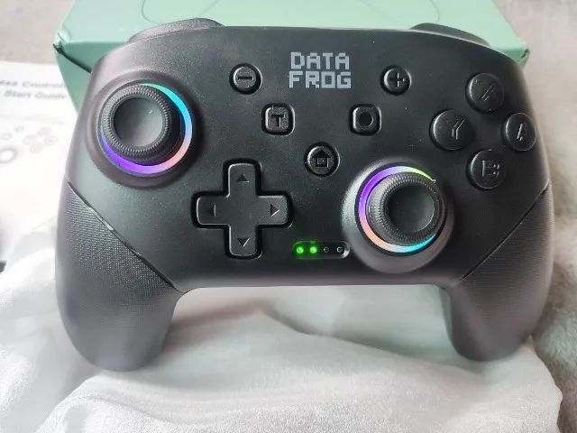 Controle bluetooth datafrog (nintendo switch, pc, android) recarregável Preto - Foto 5