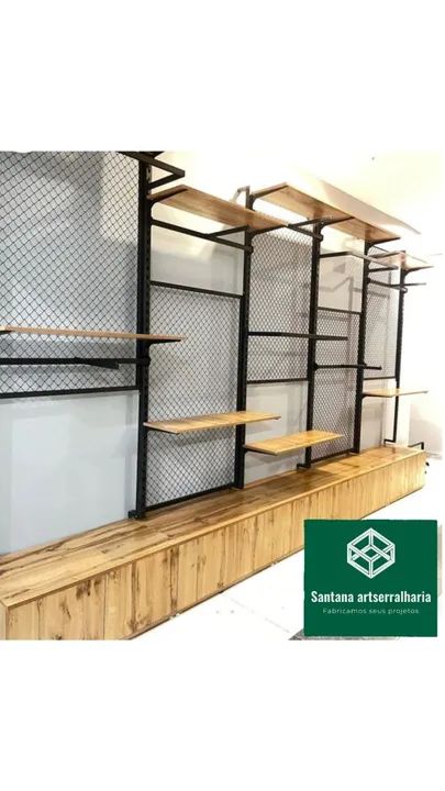 Araras de aço para loja de roupa ( estilo industrial) - Foto 4