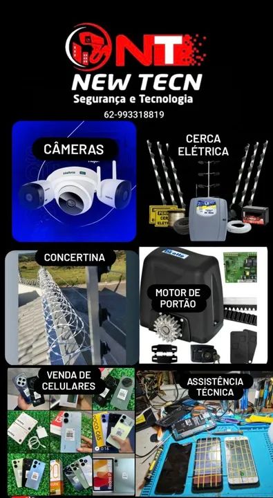  Câmeras, Cercas, Portões, Concertina e Venda de Celulares