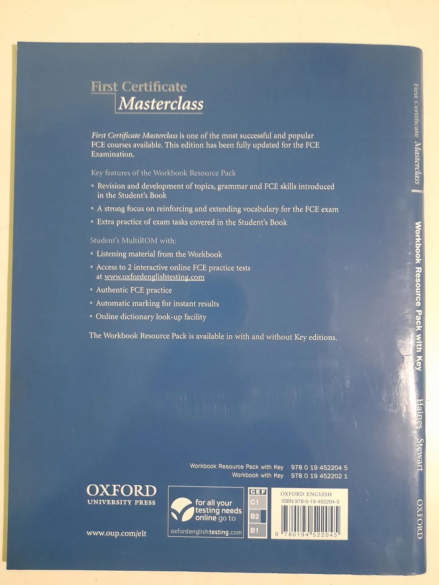 Livro First Certificate Masterclass - Workbook Resource Pack with Key - Foto 4